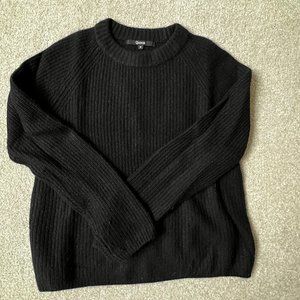 Quince Mongolian Cashmere Fisherman Sweater (Black, small)